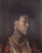 Leopold Carl Muller Portrait d'une Nubienne (mk32) oil painting